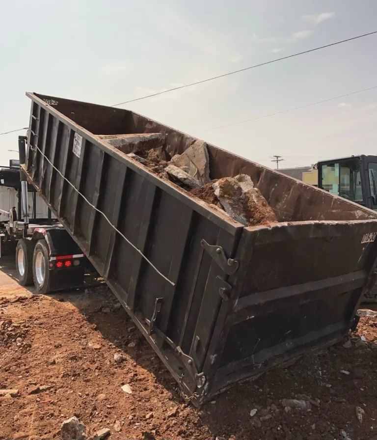 Image of a large dumpster used for waste removal and disposal, available for rental from Apex Environmental.